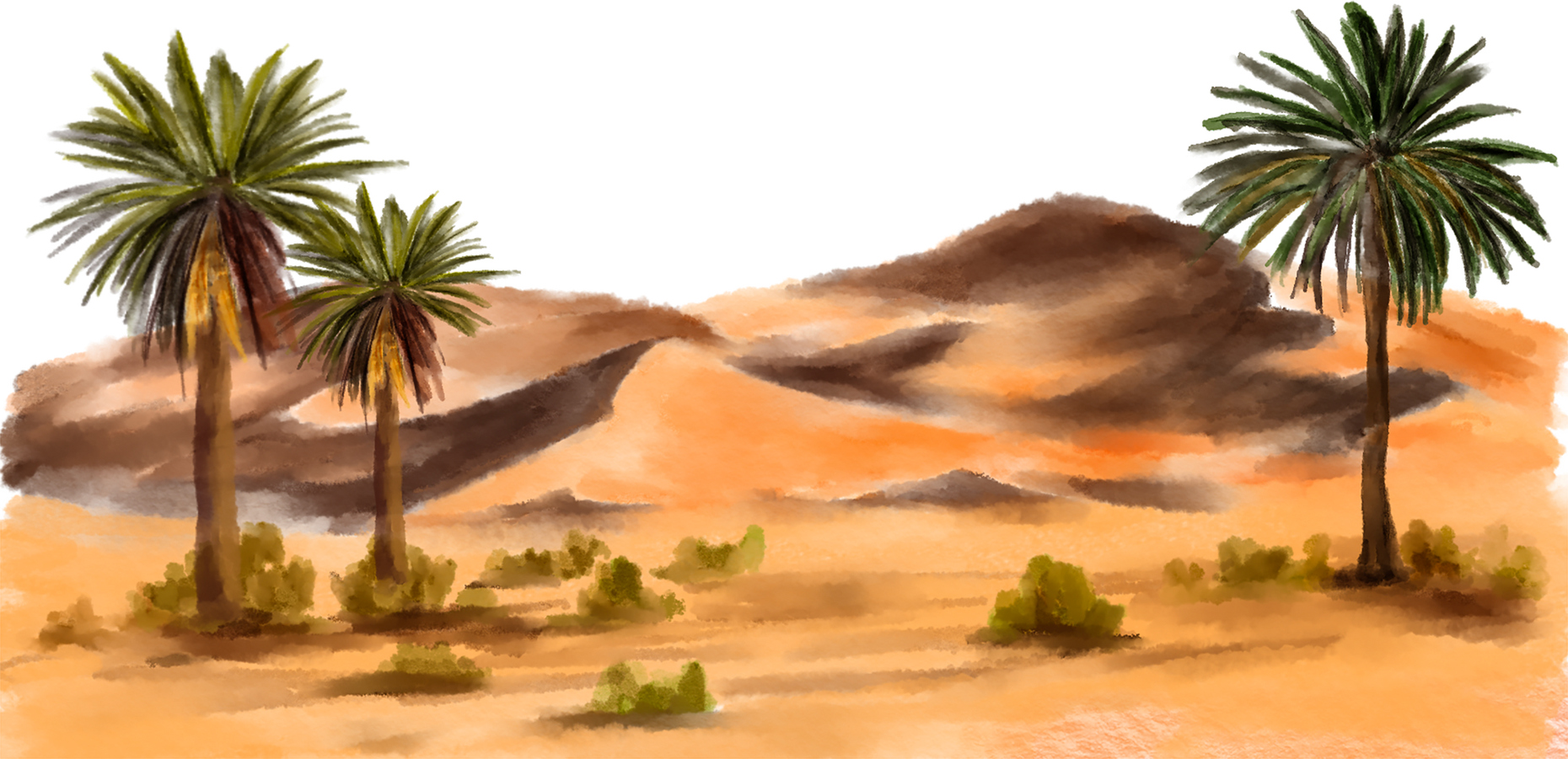 Landscape Watercolor Desert